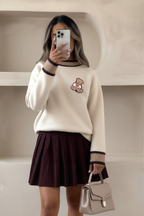 Teddy Dreams Sweater - Oat Beige