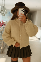 Soft Glow Knit Cardigan - Crème Dream
