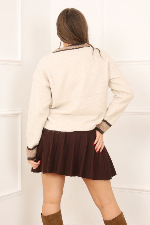 Teddy Dreams Sweater - Oat Beige