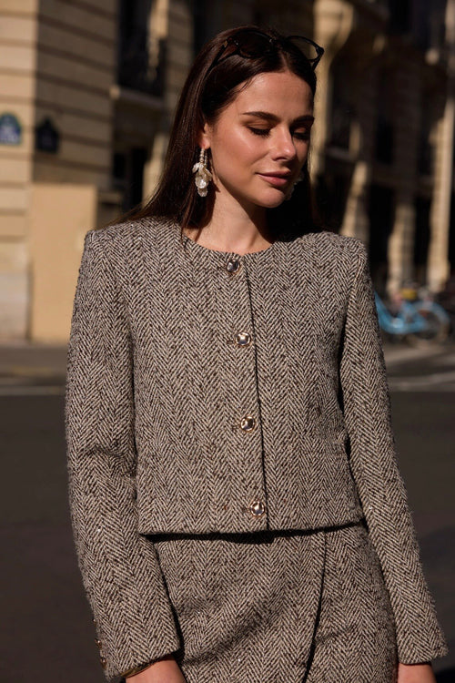 Paris Tweed Blazer – Chocolat Haze